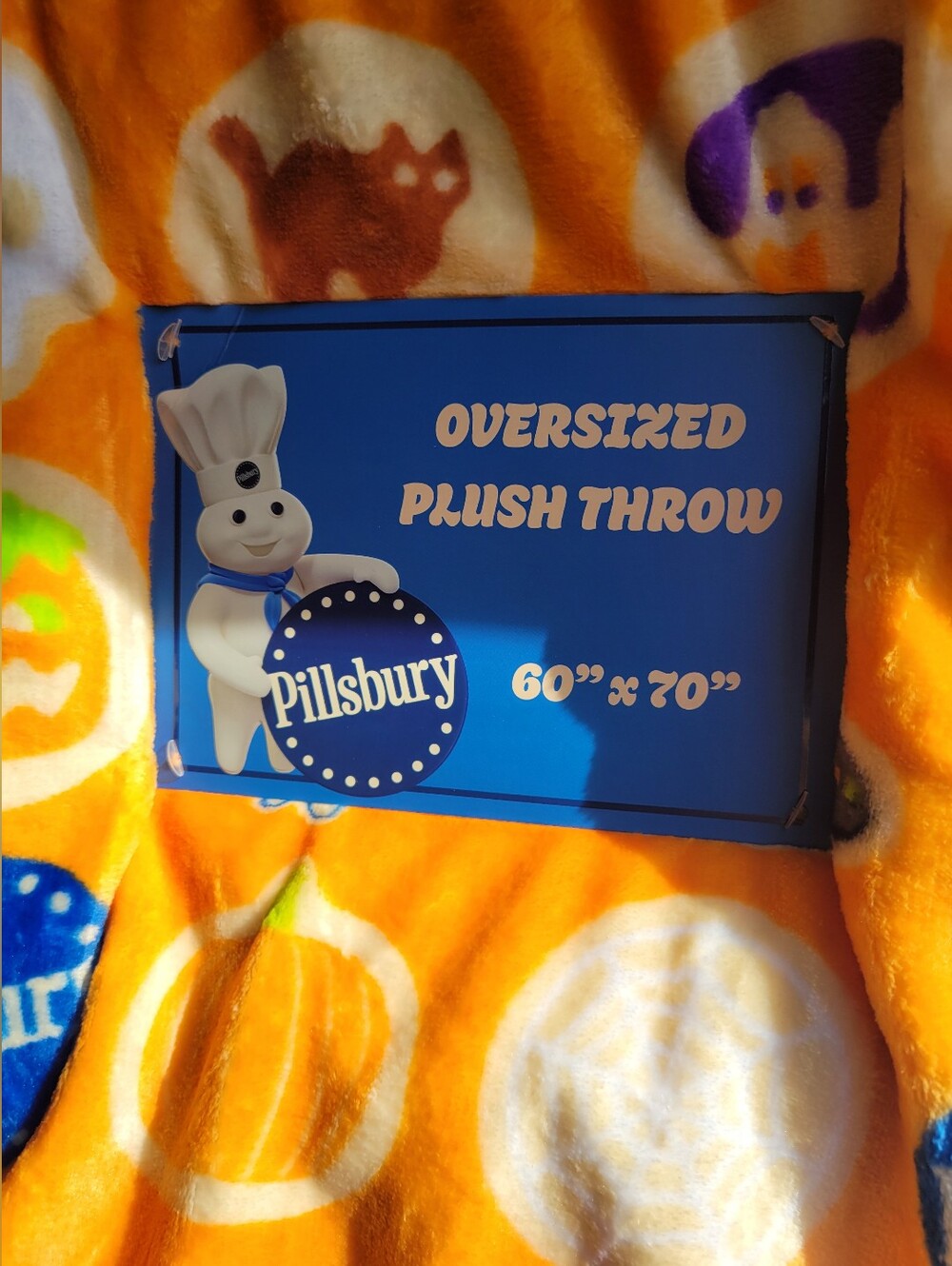 Pillsbury Doughboy Fall Halloween Oversized Plush Throw Blanket 60x70